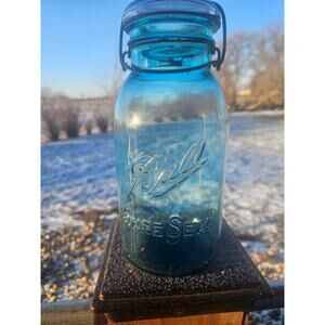 Antique Rare Fruit Jar Hg Ball Sure Seal Largemouth rb 317-5